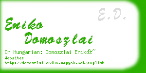 eniko domoszlai business card